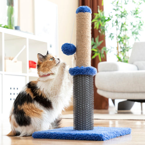Poste rascador y masajeador para gatos