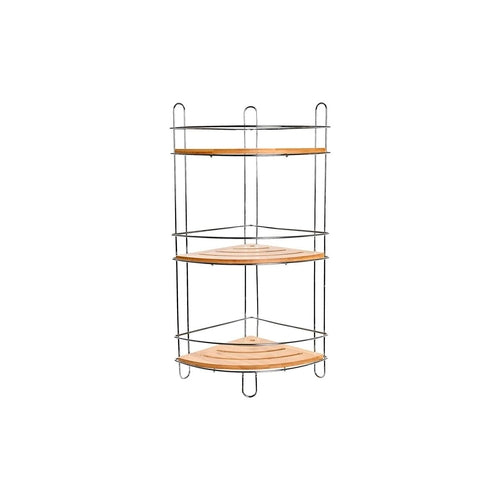 Estantería de baño de bambú y ácero inoxidable