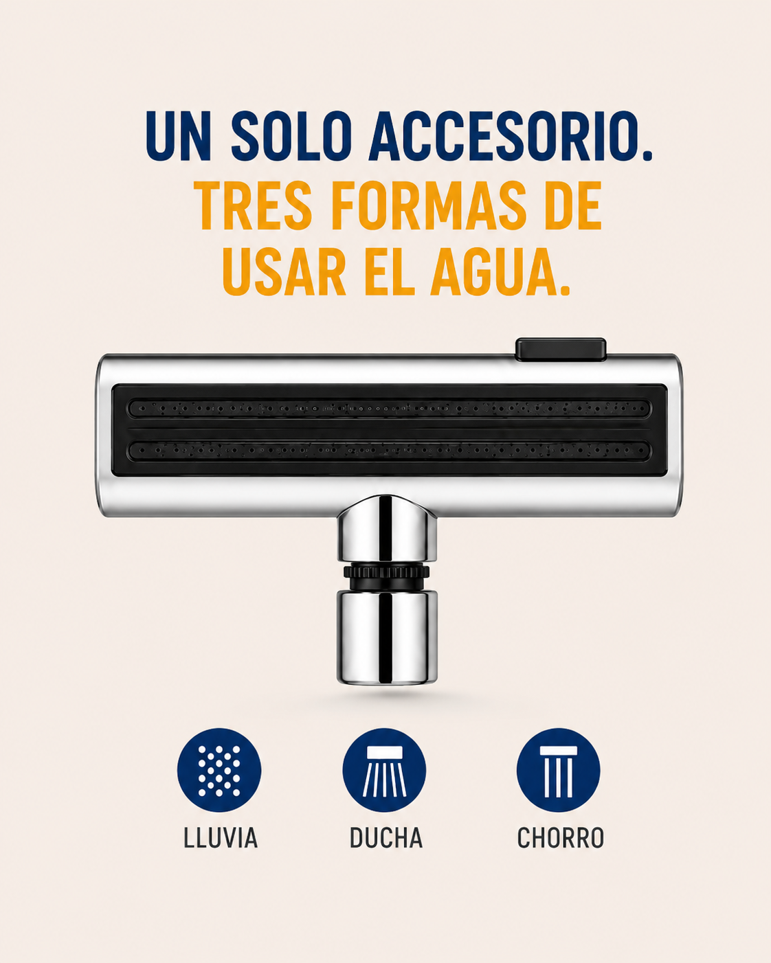 Extensor de grifo giratorio 3 en 1