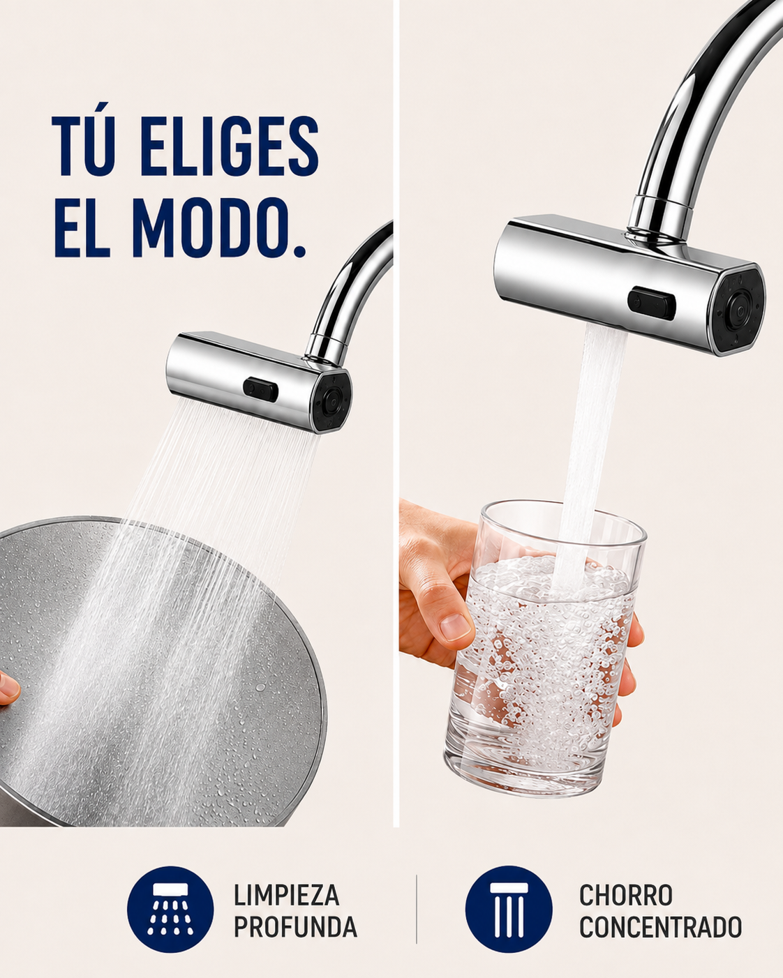 Extensor de grifo giratorio 3 en 1