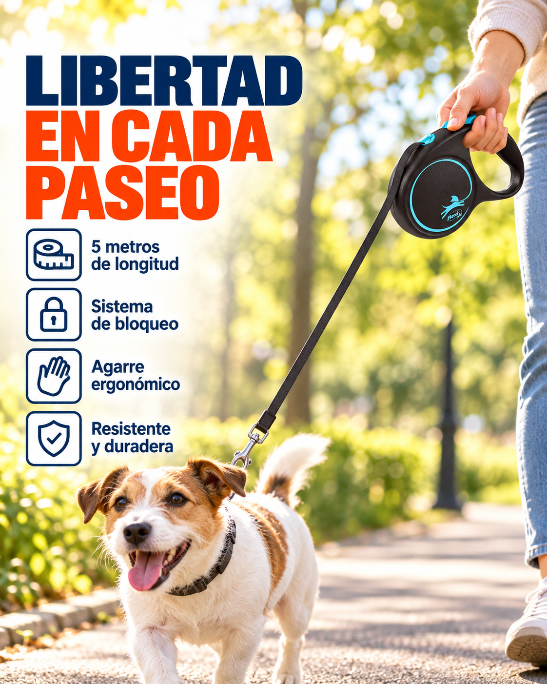 Correa para perro de 5 metros