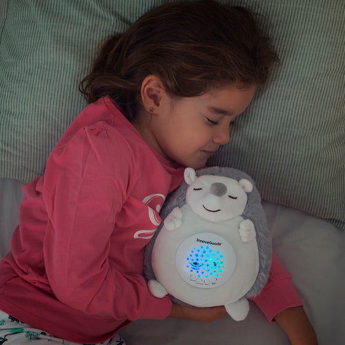Peluche de erizo con ruido blanco y proyector de luz nocturna