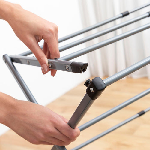 Tendedero metálico plegable y extensible con 3 niveles