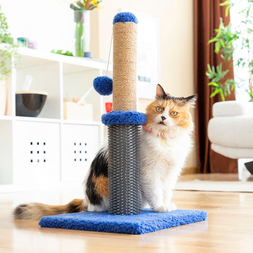 Poste rascador y masajeador para gatos