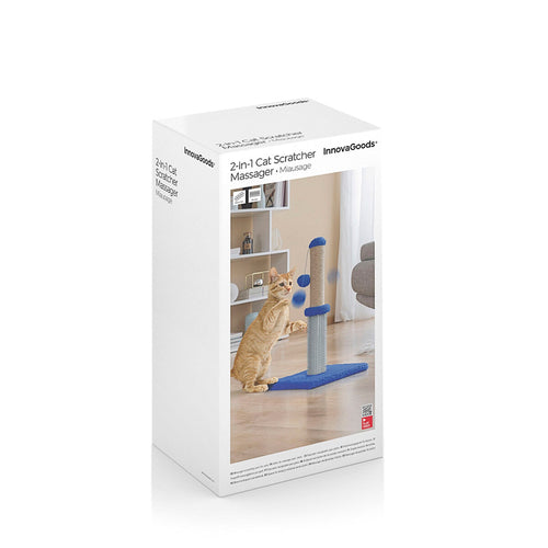 Poste rascador y masajeador para gatos