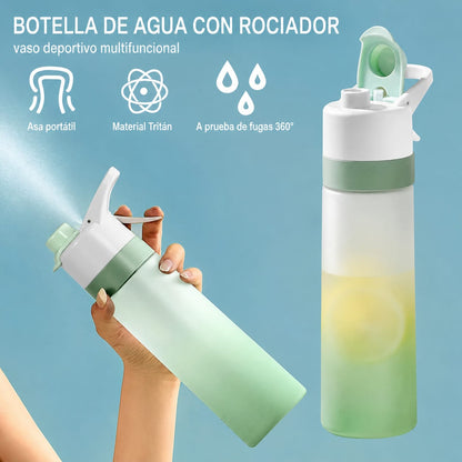 Botella de agua con pulverizador