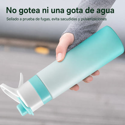 Botella de agua con pulverizador