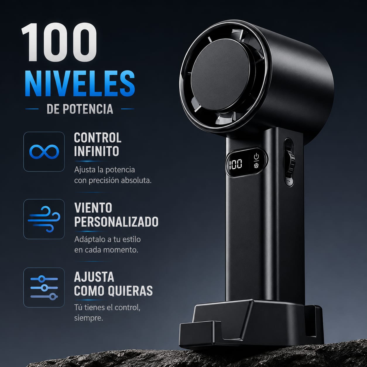 Ventilador de Mano Portátil USB con Batería