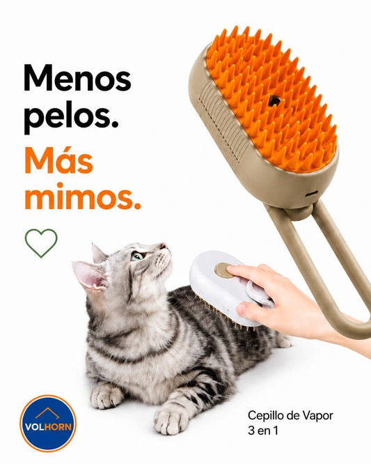 Cepillo de vapor para gatos y perros