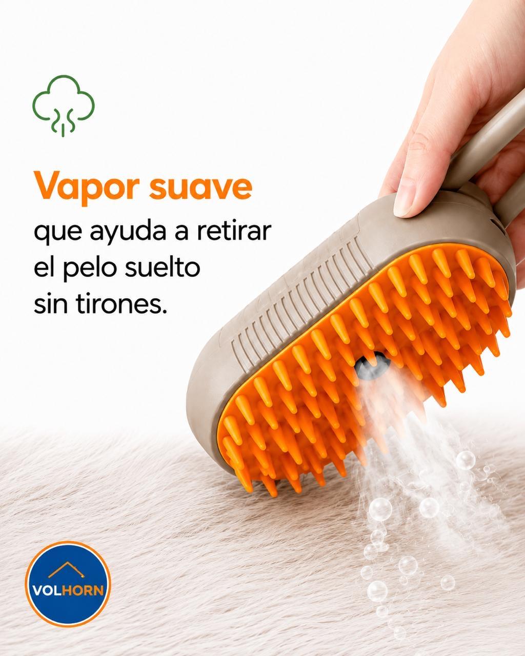 Cepillo de vapor para gatos y perros