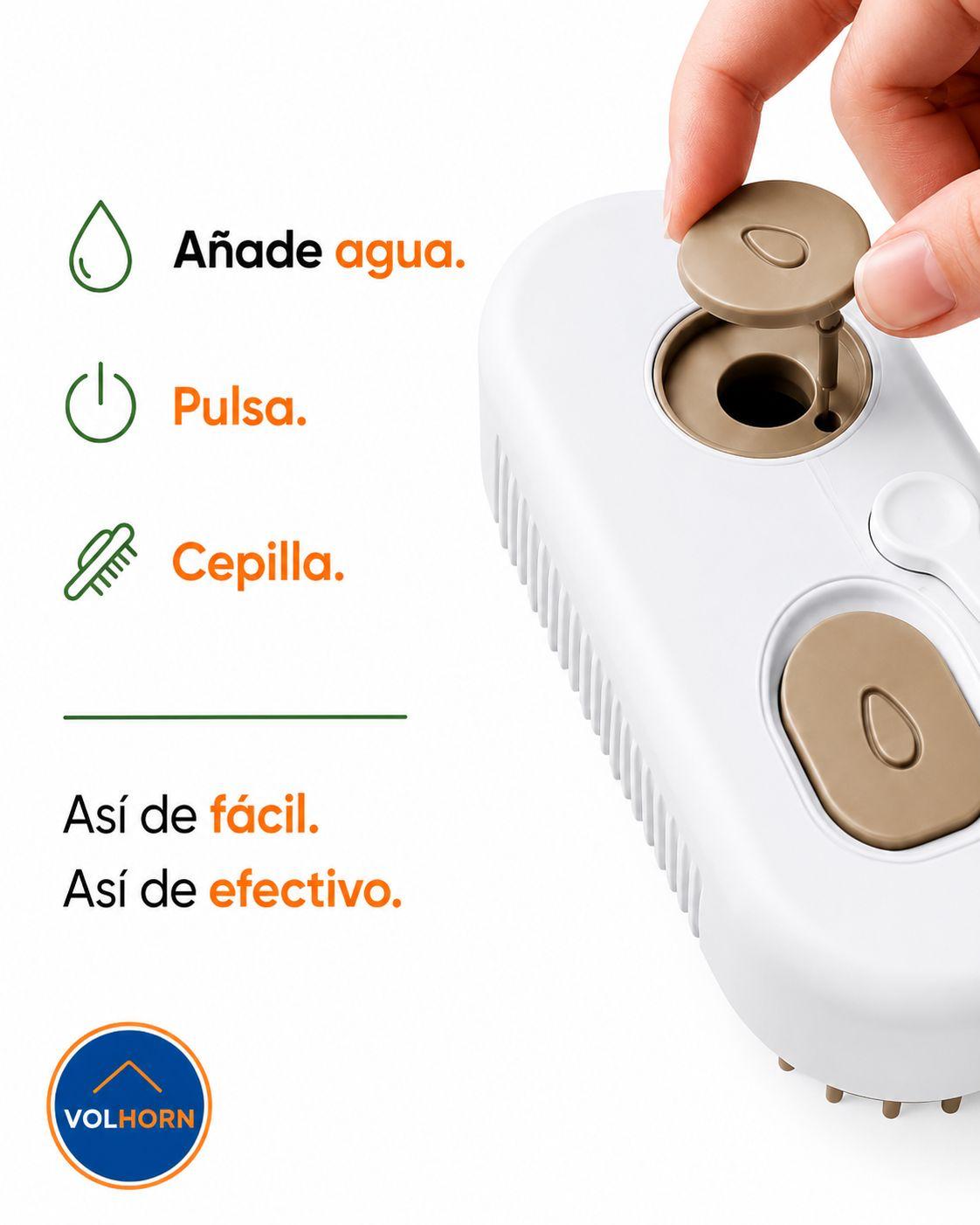 Cepillo de vapor para gatos y perros