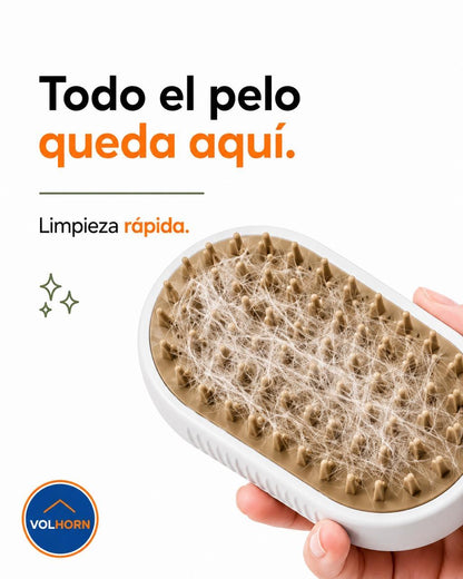Cepillo de vapor para gatos y perros