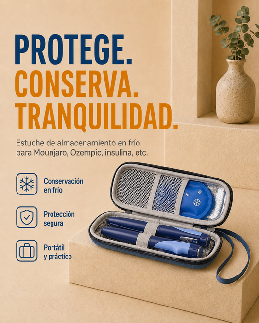 Estuche de almacenamiento en frío para Mounjaro, Ozempic, insulina, etc