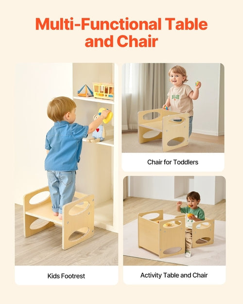 Conjunto de mesa y silla Montessori