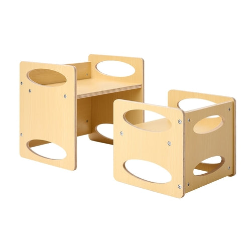 Conjunto de mesa y silla Montessori